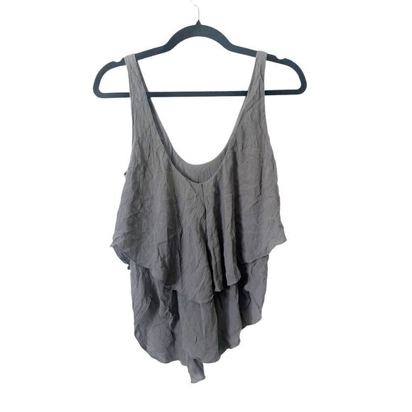 Free People Intimately Gray Double Layer Scoop Neck Tank Size Small - Picture 2 of 4